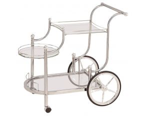 3-Tier Serving Cart in Chrome And Clear