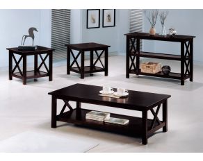 3-Piece Occasional Table Set in Deep Merlot