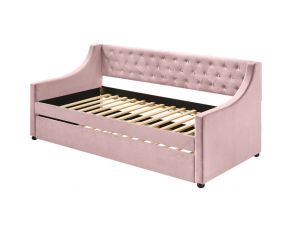 Lianna Twin Daybed with Trundle in Pink