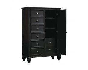 Sandy Beach Man’s Chest With Concealed Storage in Black
