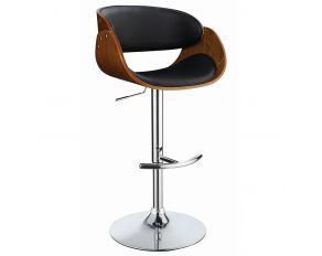 Adjustable Bar Stool in Black And Chrome