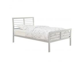 Cooper Twin Metal Bed in Silver