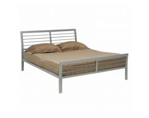 Cooper Full Metal Bed in Silver