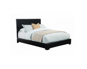 Conner Full Upholstered Panel Bed in Black