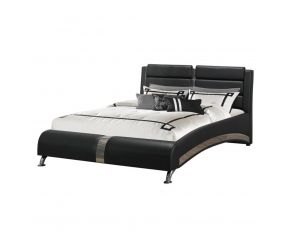 Jeremaine Queen Upholstered Bed in Black