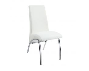 Beckham Dining Chair in White Chrome