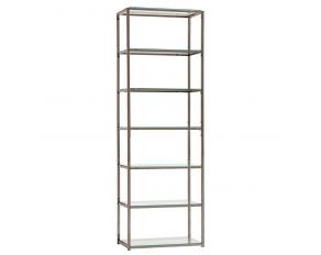 Kate 6-Shelf Bookcase in Black Nickel