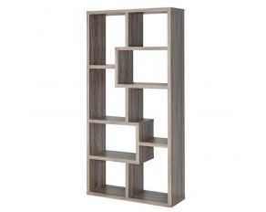 8 Shelf Bookcase in Weathered Grey