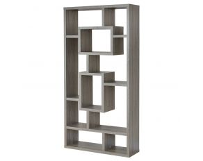 10 Shelf Bookcase in Weathered Grey Finish