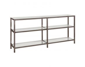 2-Tier Bookcase in Black Nickel