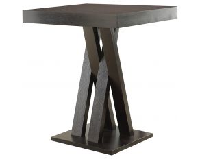 Coaster Furniture Double X-shaped Base Square Bar Table in Cappuccino