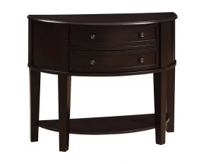 Coaster Furniture Demilune Shape Console Table in Cappuccino