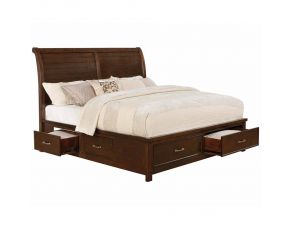 Barstow Queen Storage Bed in Pinot Noir