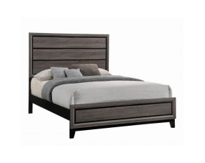 Watson Queen Bed in Grey Oak And Black