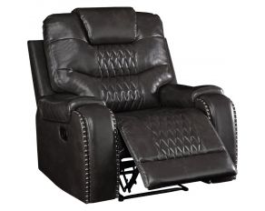 Braylon Motion Recliner in Dark Gray