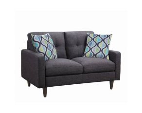 Watsonville Tufted Back Loveseat in Grey