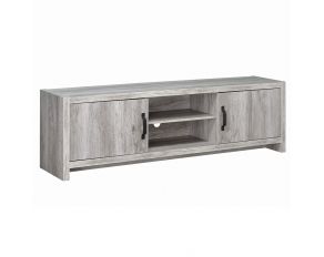 2-Door TV Console in Grey Driftwood