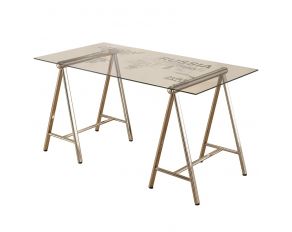 Coaster Furniture Patton Writing Desk in Nickel