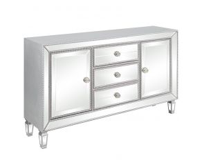 Leticia 3-Drawer Accent Cabinet in Silver