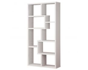 10-Shelf Bookcase in White