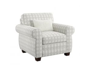 Royce Chair with Kidney Pillow in Tan Print