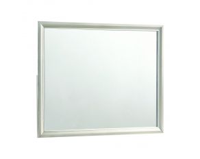 Salford Rectangular Mirror in Metallic Sterling