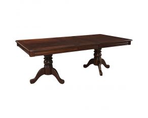 Mahavira Double Pedestal Dining Table in Espresso