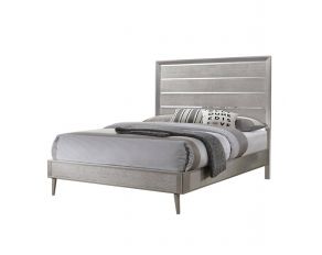 Ramon King Panel Bed in Metallic Sterling