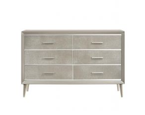 Ramon 6 Drawer Dresser in Metallic Sterling