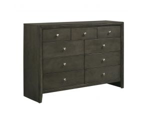 Serenity 9 Drawer Dresser in Mod Grey