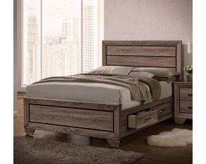 Kauffman California King Storage Bed in Washed Taupe