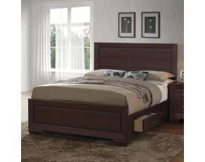 Kauffman California King Storage Bed in Dark Cocoa