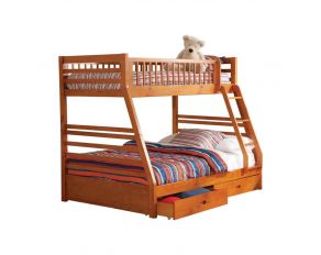 Ashton Twin Over Full Bunk Bed in Honey