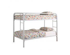 Morgan Twin Over Twin Bunk Bed in White