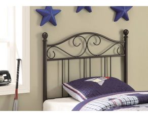 Scroll Twin Headboard in Dark Bronze