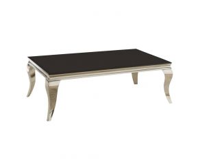 Abildgaard Rectangular Coffee Table in Chrome And Black