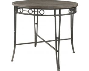 Landis Counter Height Dining Table in Oak and Gunmetal