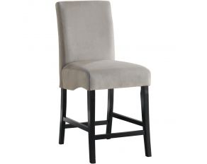 Stanton Upholstered Counter Height Chair in Grey and Black