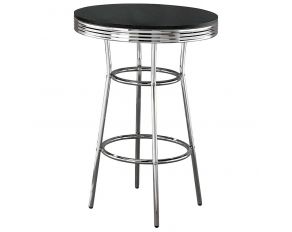 Round Bar Table in Black And Chrome