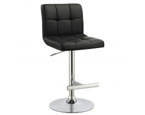 Adjustable Height Bar Stools in Chrome And Black