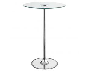 LED Bar Table in Chrome And Clear