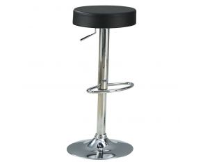 29″ Adjustable Bar Stool in Chrome And Black