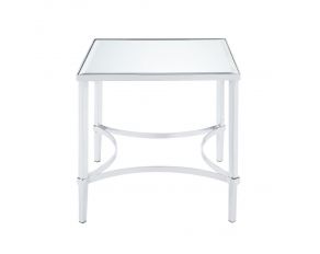 Petunia End Table in Chrome and Mirror