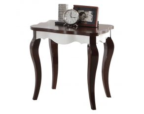 Mathias End Table in Walnut and White