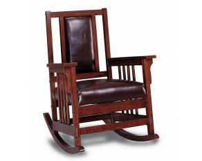 Padded Back Rocking Chair in Tobacco