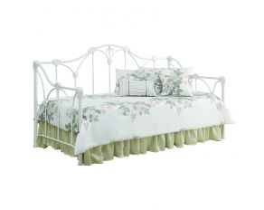 Twin Metal Daybed With Floral Frame in White