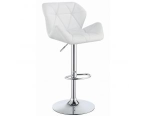 Berrington Adjustable Bar Stool in Chrome and White