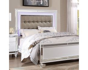 Brachium Eastern King Upholstered Bed in White