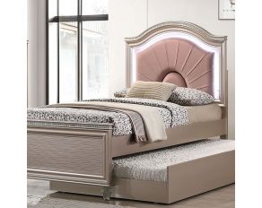 Allie Full Bed with Trundle in Rose Gold