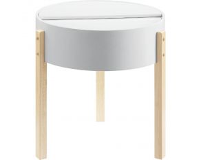 Bodfish End Table in White and Natural